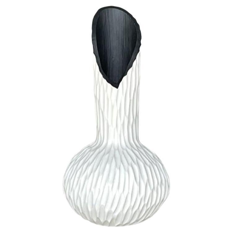 Vase Vintage Boho Ribbed Studio Pottery