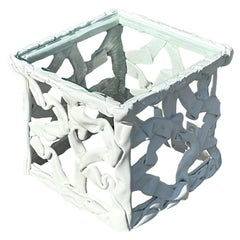 Vintage Boho Ribbons Side Table After Tony Duquette