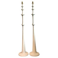 Lampade da terra vintage con anelli boho - Una coppia