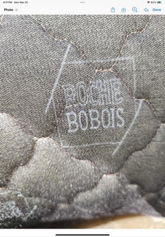 Vintage Boho Roche Bobois Leather Chair and Ottoman