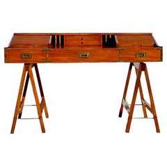 Vintage Boho Roll Top Campaign Desk