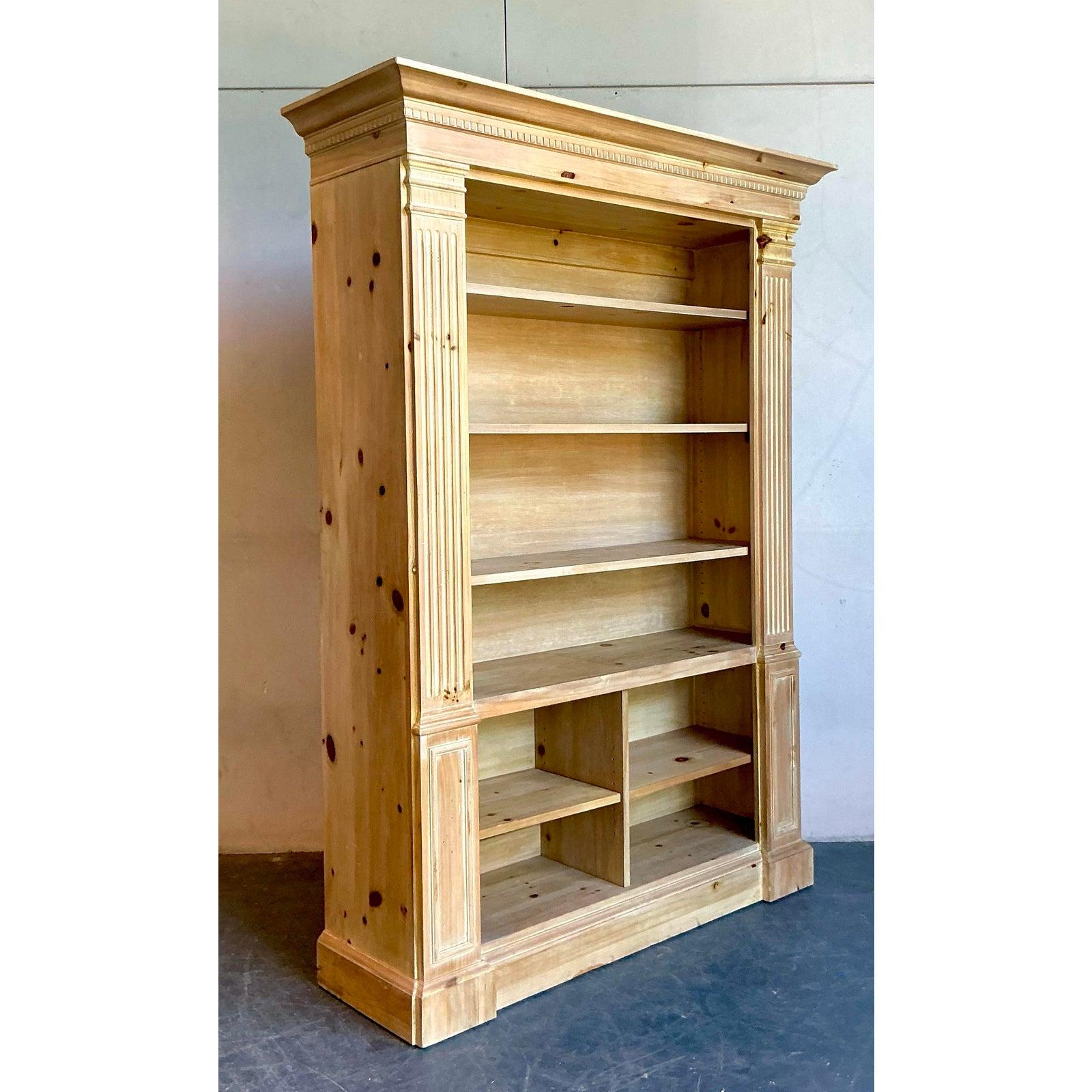 Rustic Vintage Boho Romweber Knotty Pine Etagere For Sale