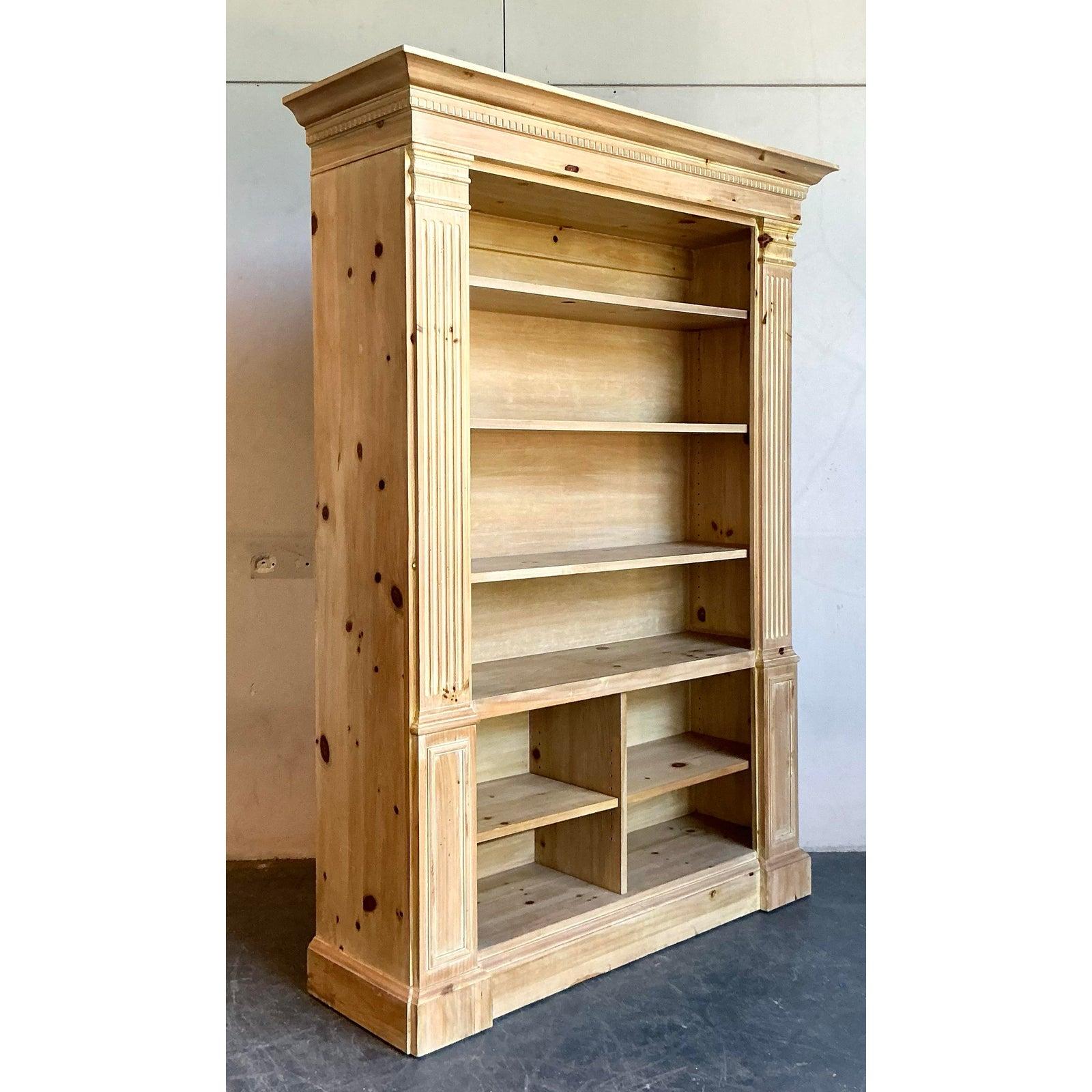 American Vintage Boho Romweber Knotty Pine Etagere For Sale