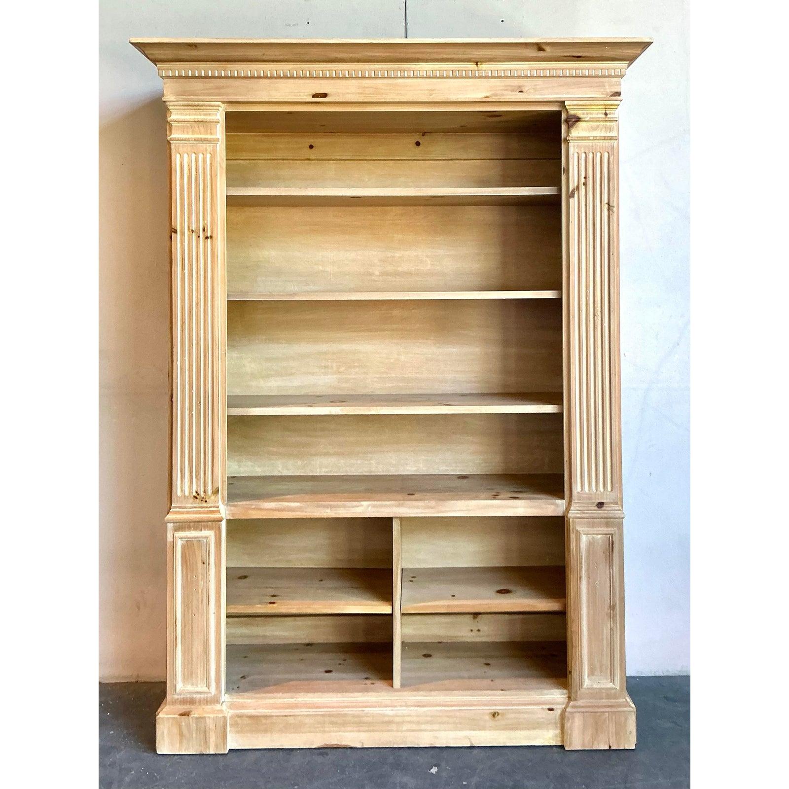 Vintage Boho Romweber Knotty Pine Etagere In Good Condition For Sale In West Palm Beach, FL