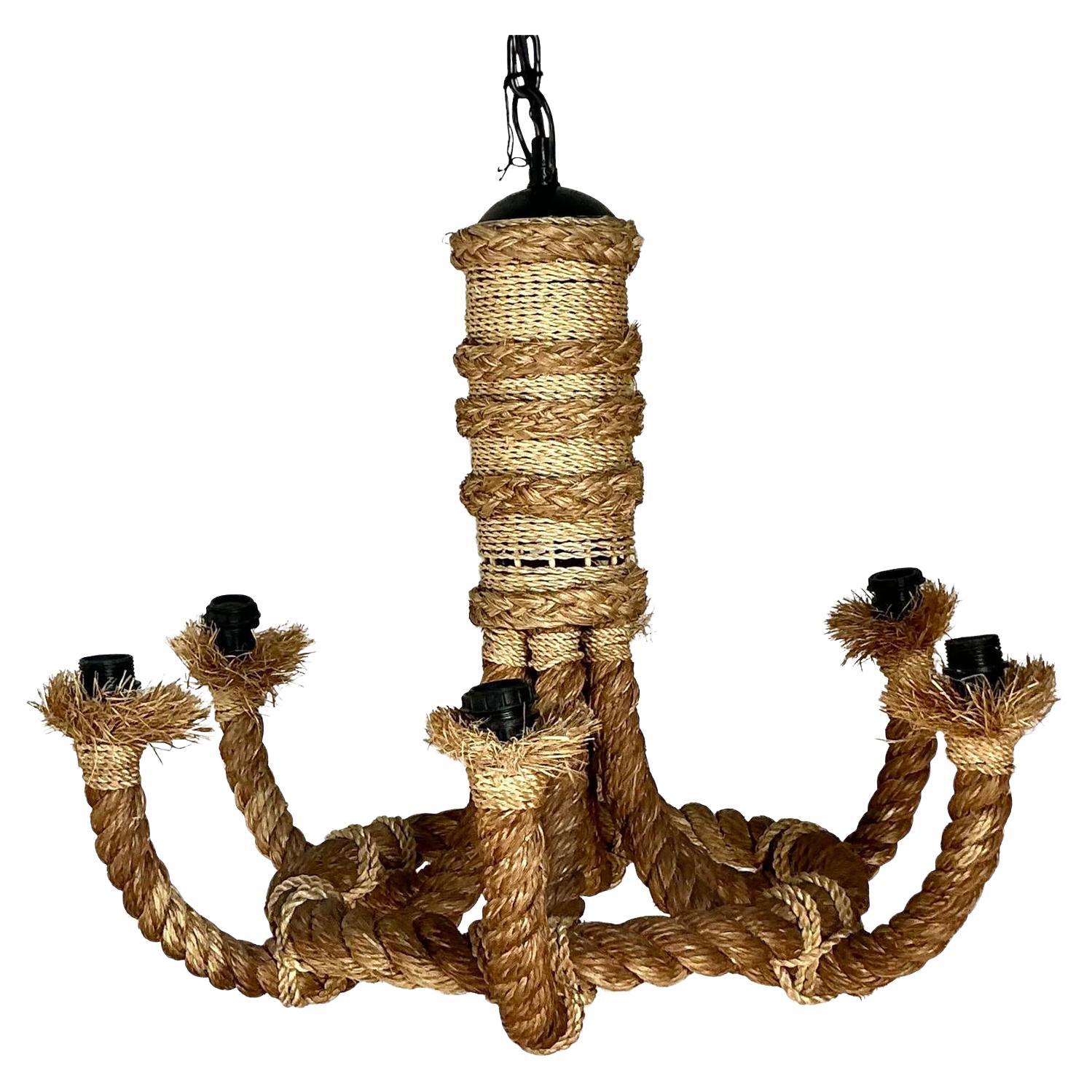 Lampadario vintage in corda boho