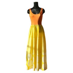 Vintage Boho Rudi Gernreich Orange & Yellow Dress