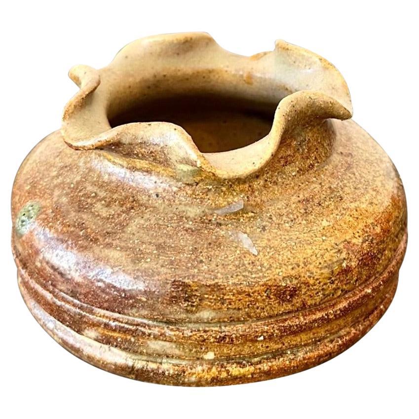 Vintage Boho Ruffle Ceramic Vase
