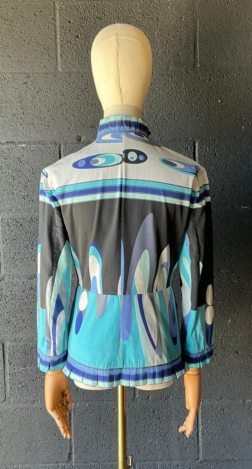 Camicetta vintage con volant di Emilio Pucci, in stile bohémien in vendita 1