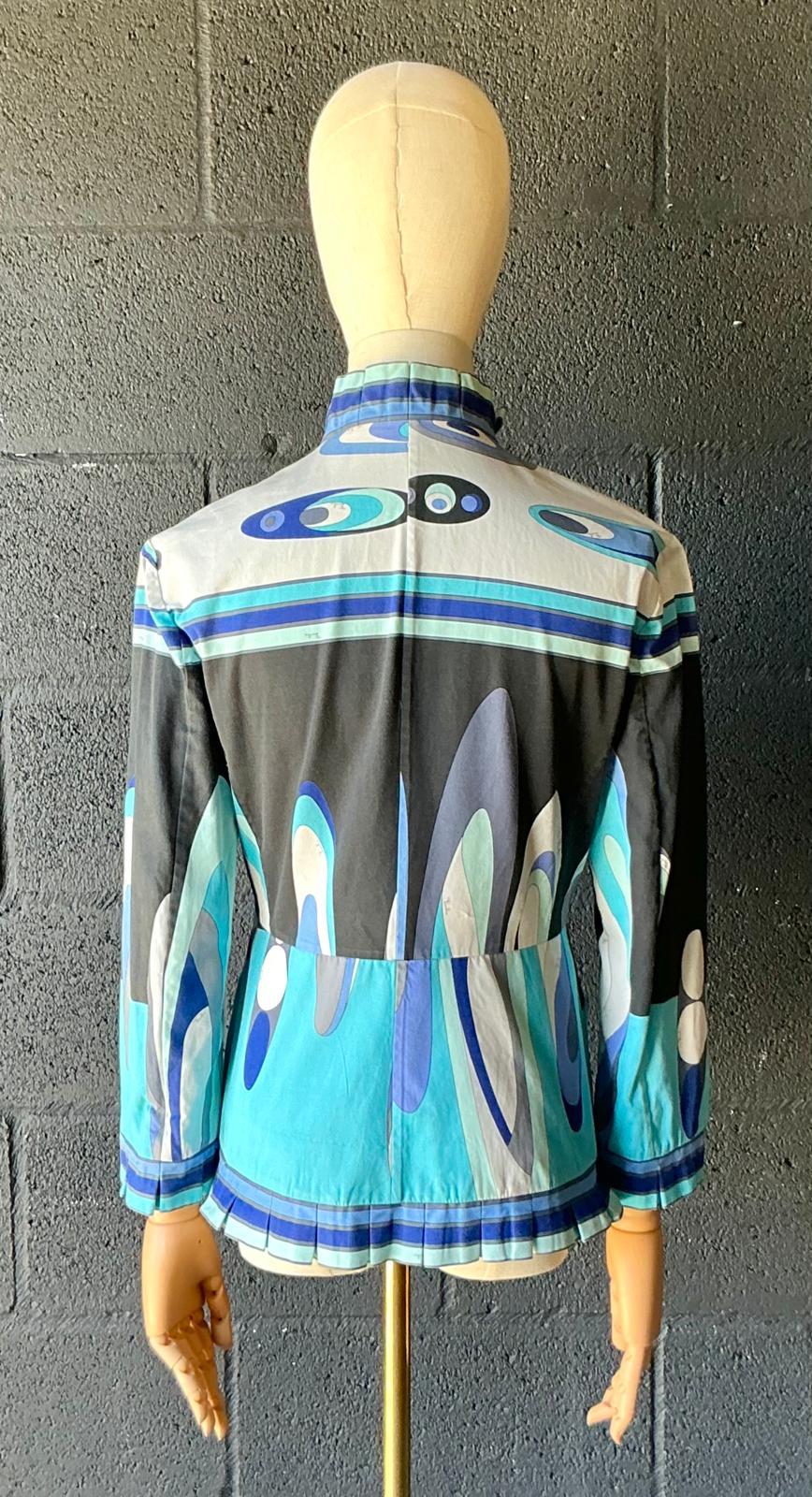 Camicetta vintage con volant di Emilio Pucci, in stile bohémien in vendita 2