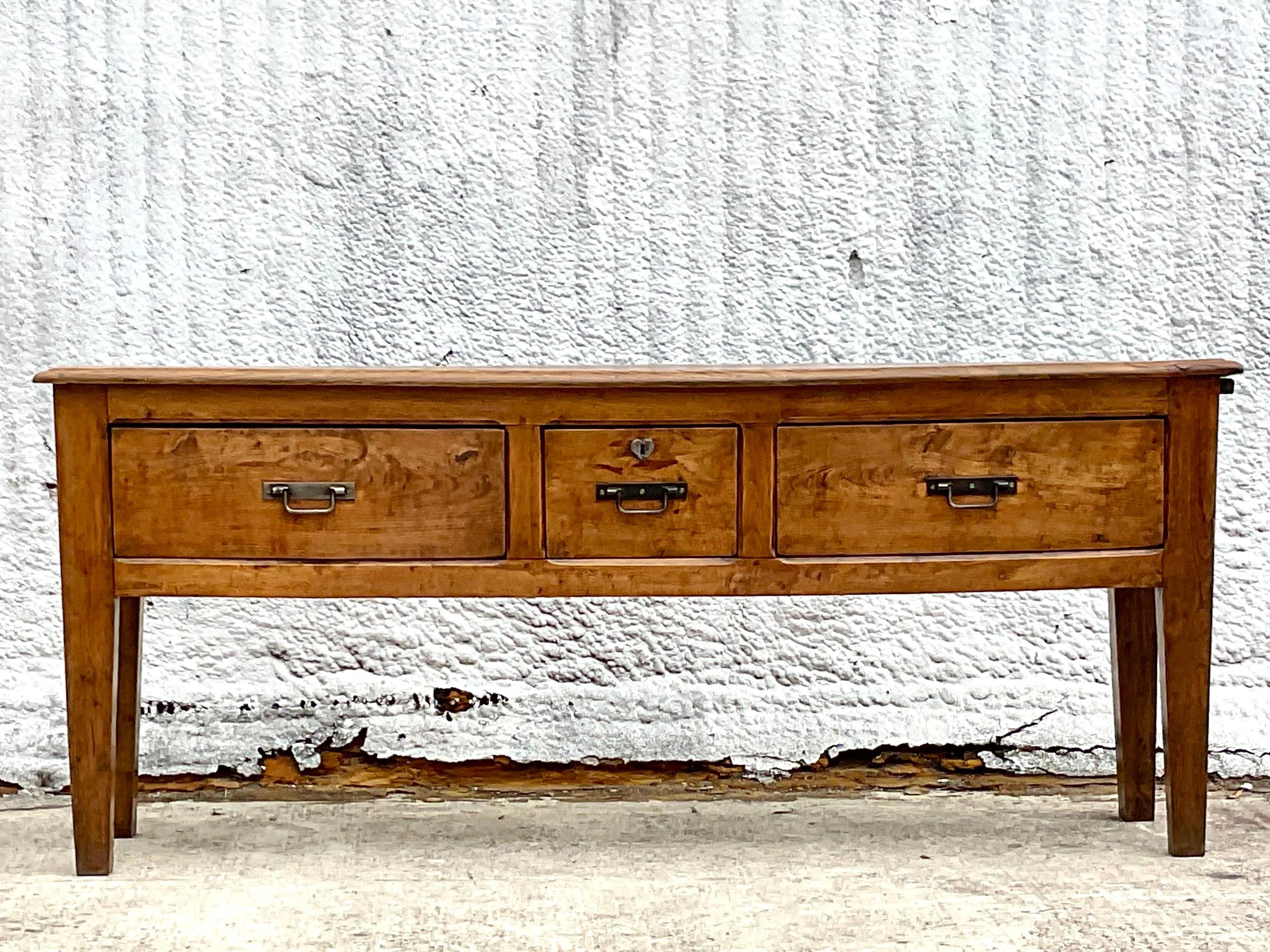 20th Century Vintage Boho Rustic Sideboard