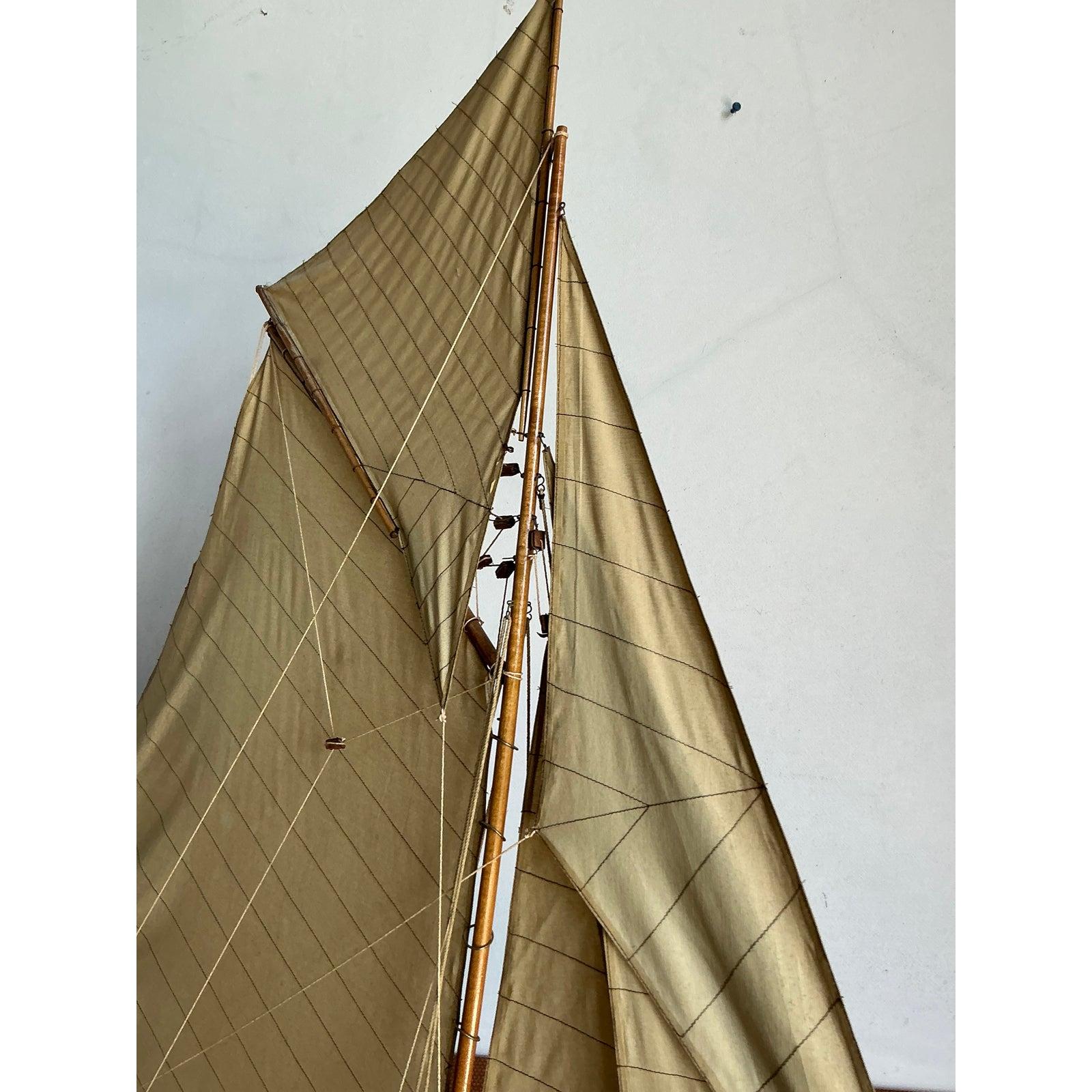 American Vintage Boho Sailboat Scale Model For Sale