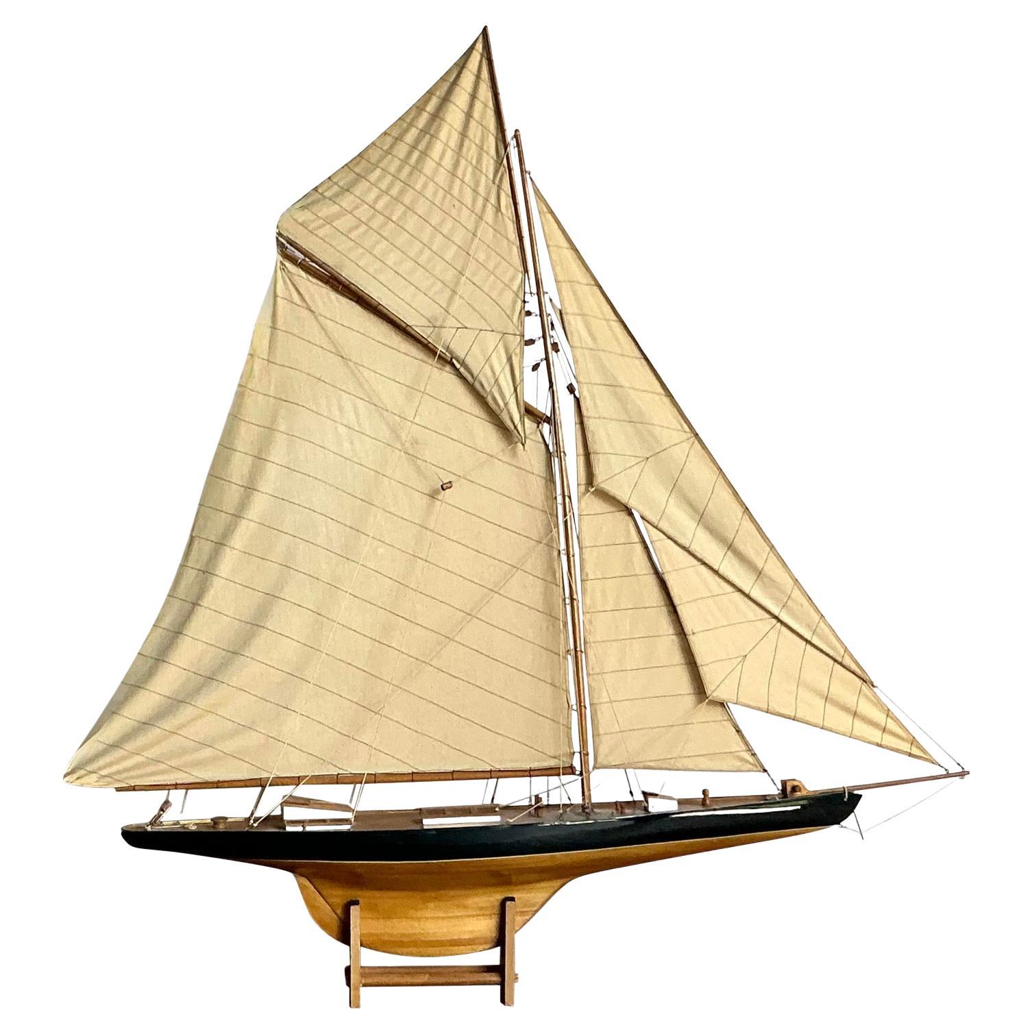 Vintage Boho Sailboat Scale Model For Sale
