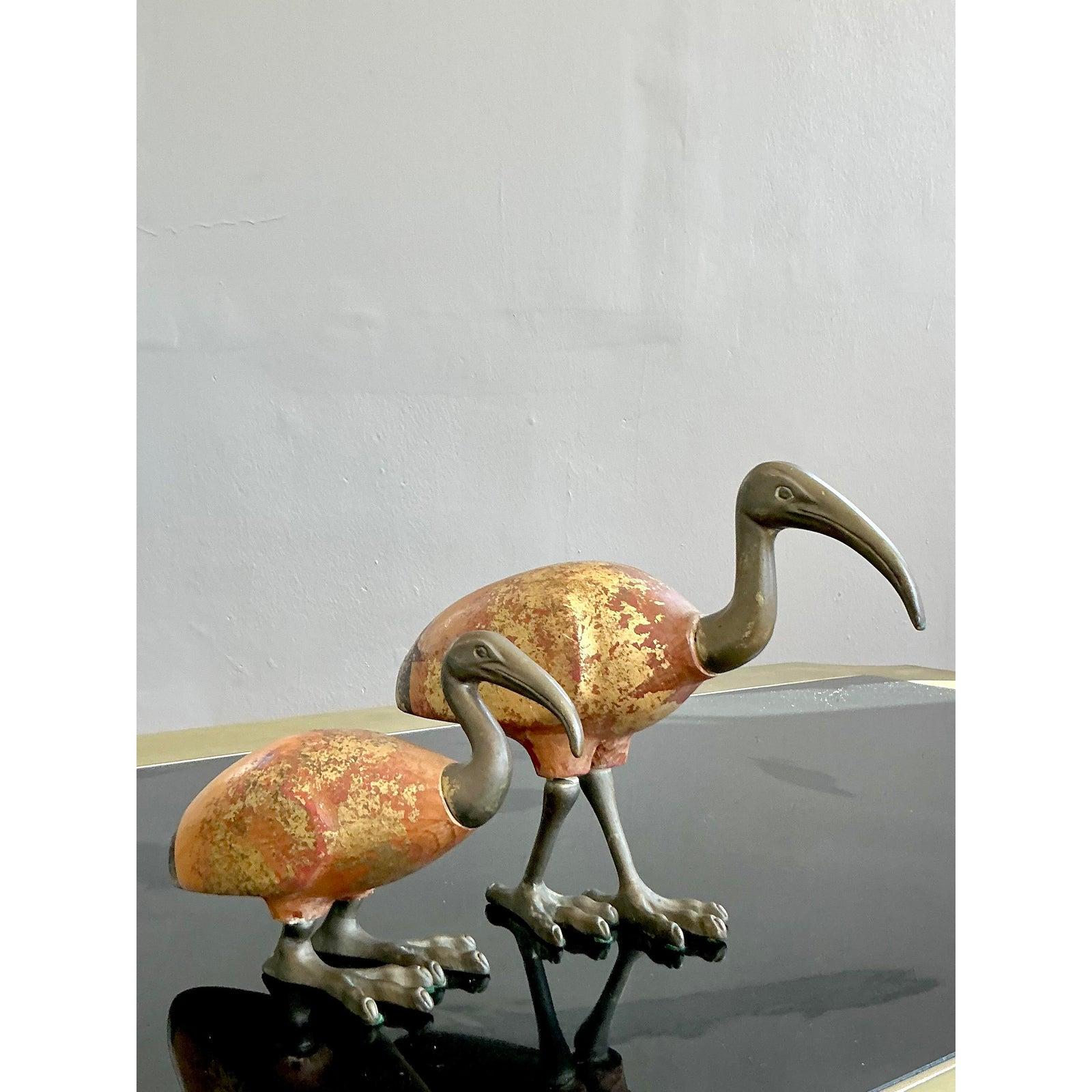 Uccelli d'ottone sarreidi vintage - Set di 2 in vendita 3
