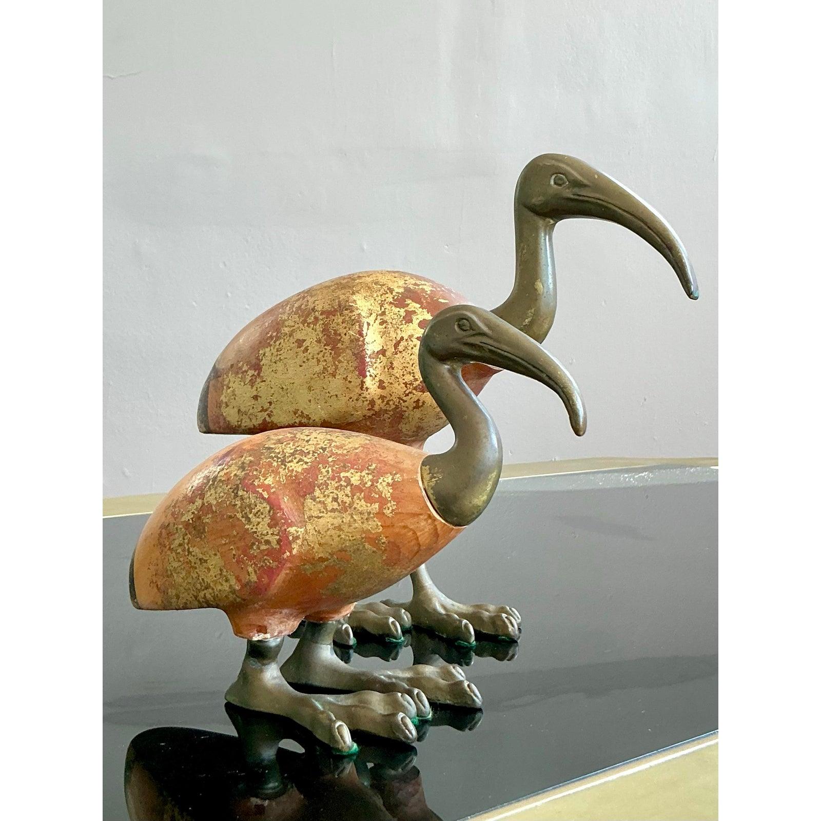 Uccelli d'ottone sarreidi vintage - Set di 2 In condizioni buone in vendita a West Palm Beach, FL