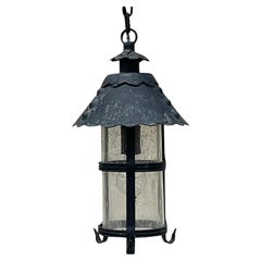 Lampada a sospensione smerlata in ferro battuto Vintage By