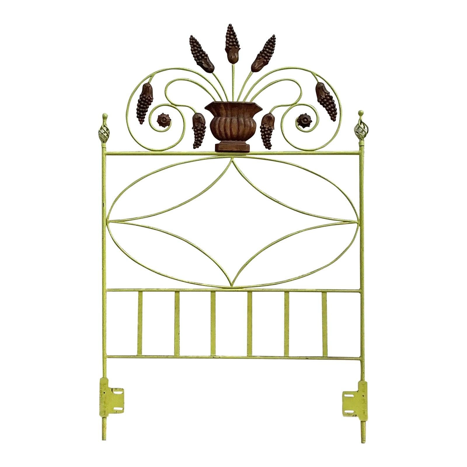 Vintage Boho Scroll Twin Headboard