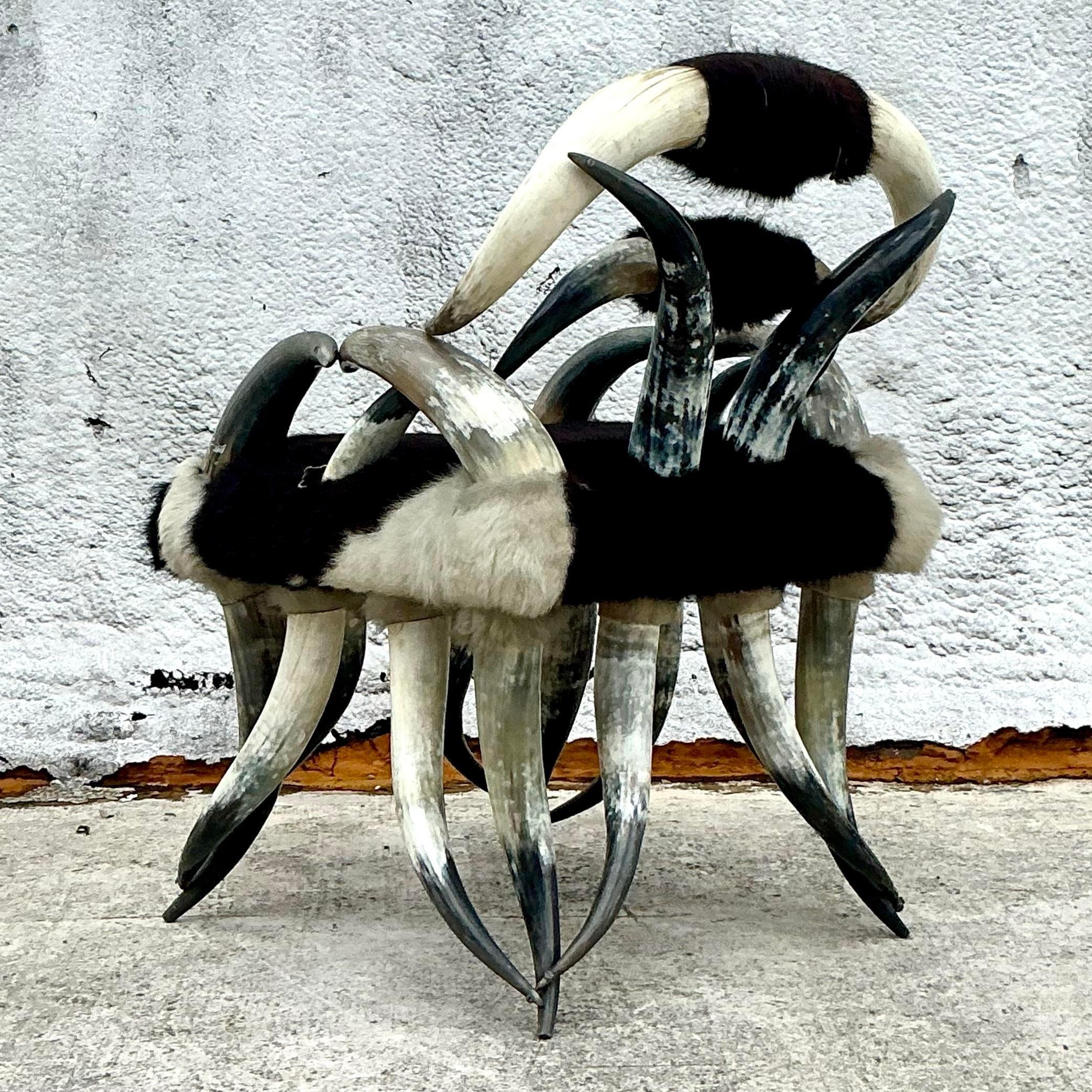 Vintage Boho Sculptural Horn Chair For Sale 1