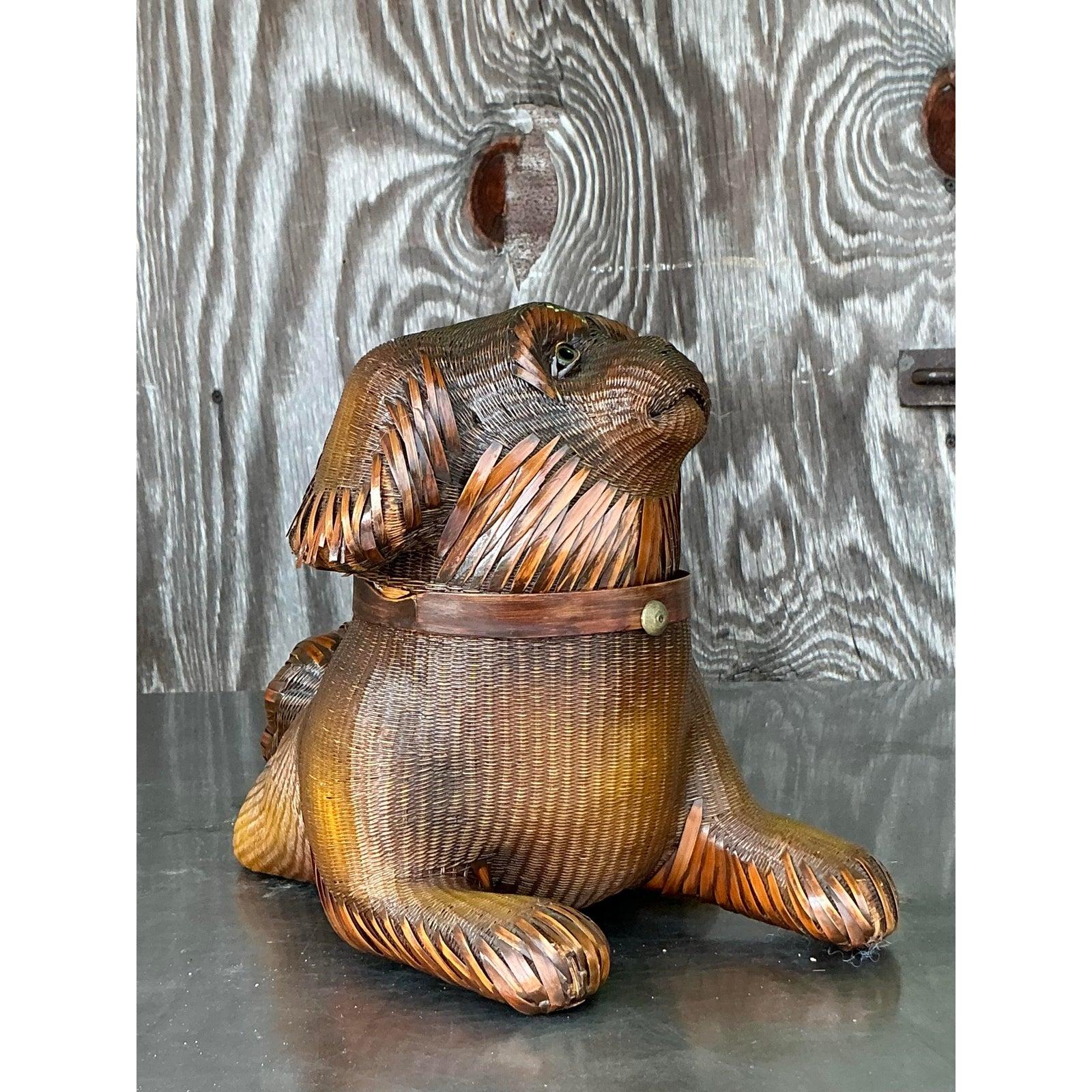 Chien Vintage Boho Shanghai Weave Bon état - En vente à West Palm Beach, FL