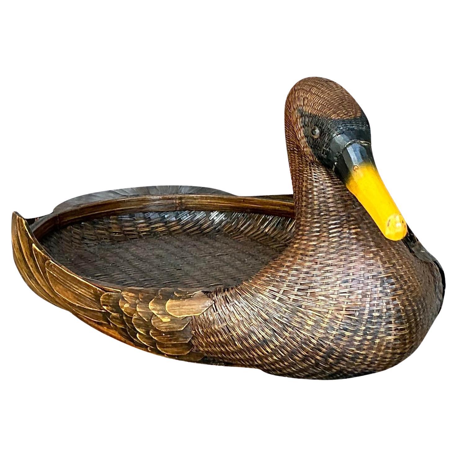 Bandeja Vintage Boho Pato Tejido Shangai