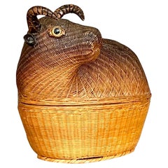 Panier Vintage Boho Shanghai Weave Ram Basket