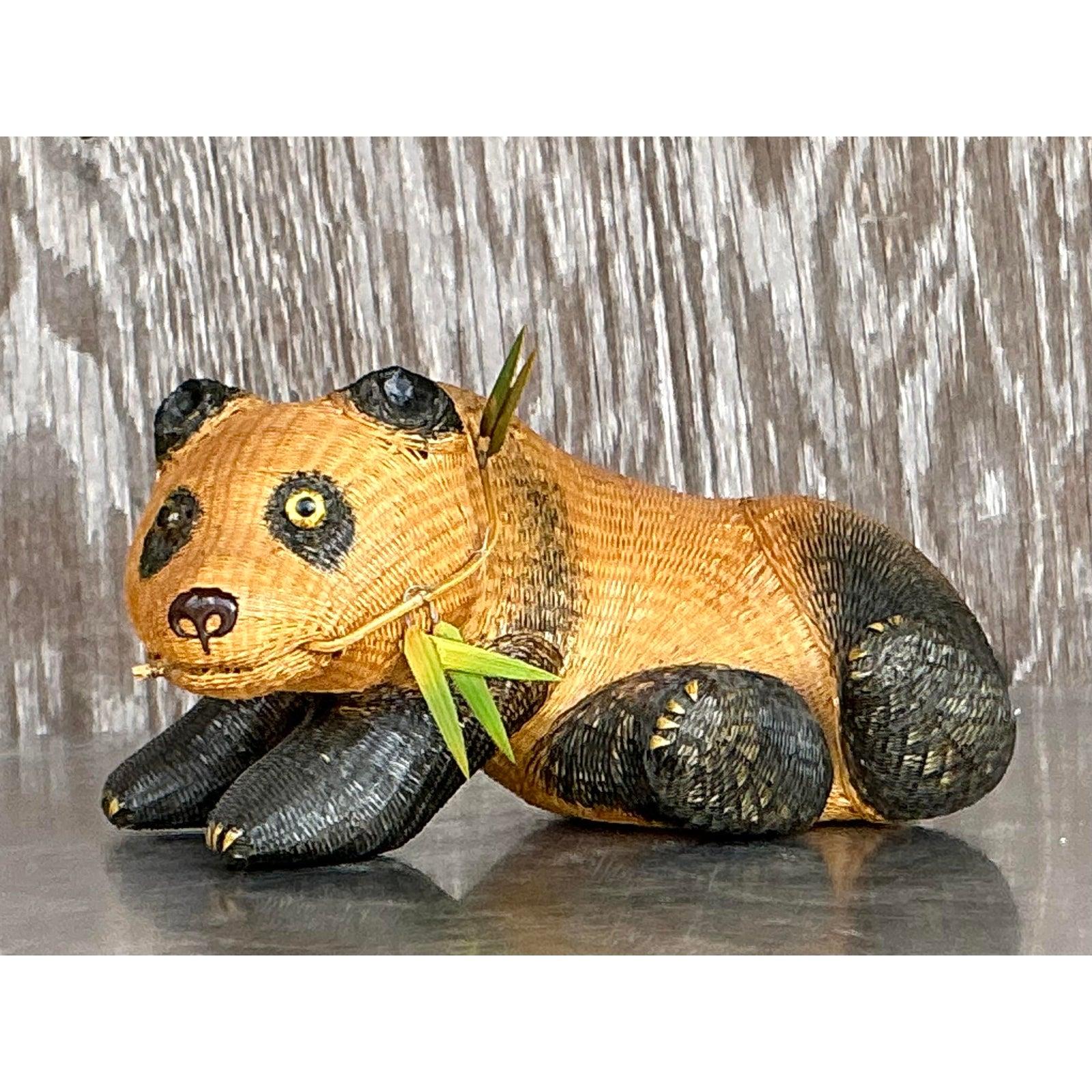 Panda reclinabile in stile boho Shanghai Weave In condizioni buone in vendita a west palm beach, FL