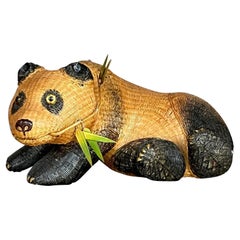 Vintage Boho Shanghai Weave Reclining Panda