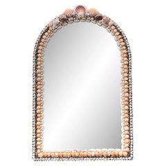 Vintage Boho Shell Encrusted Arched Mirror