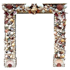 Vintage Boho Shell Encrusted Fireplace Surround