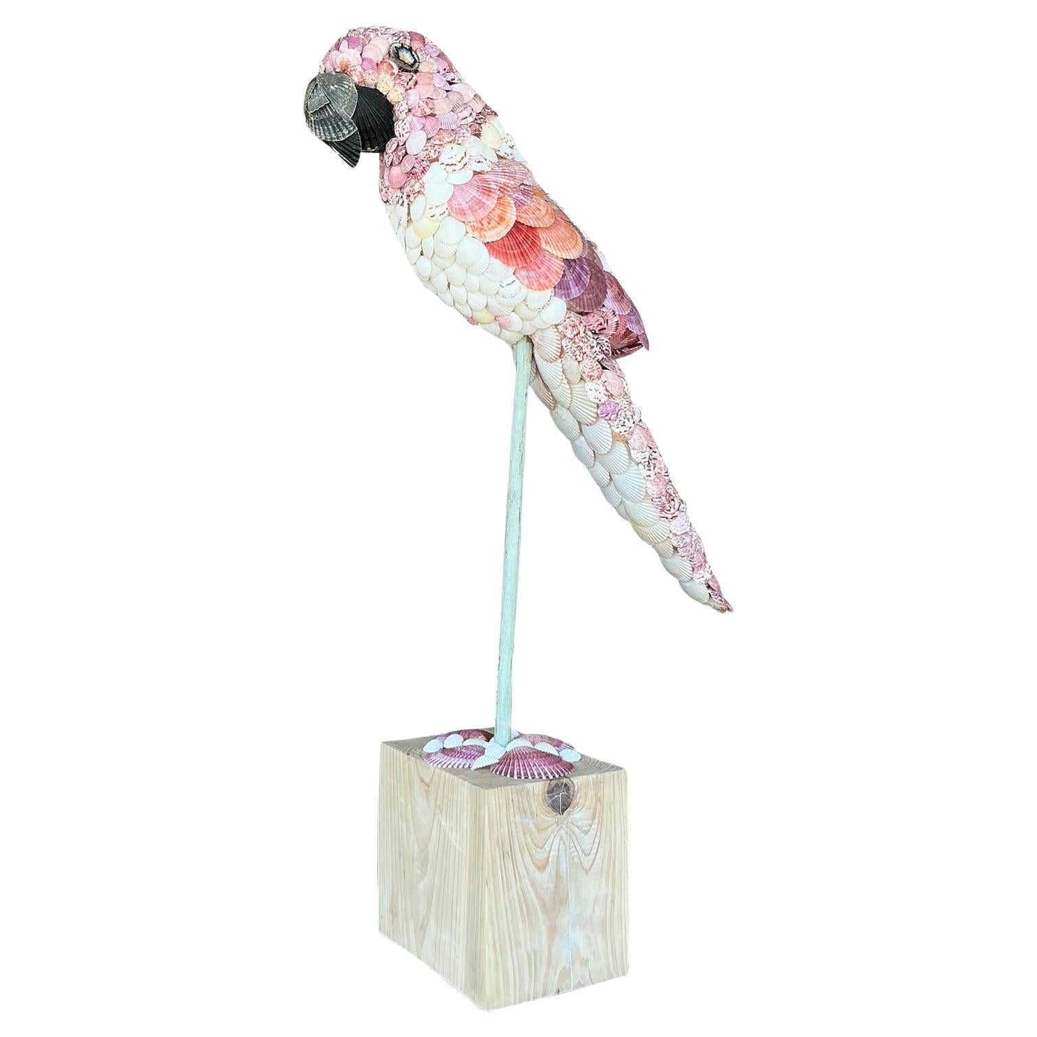 Vintage Boho Shell verkrustete Papagei