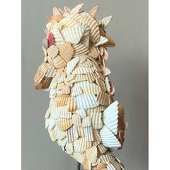Vintage Boho Shell Encrusted Seahorse