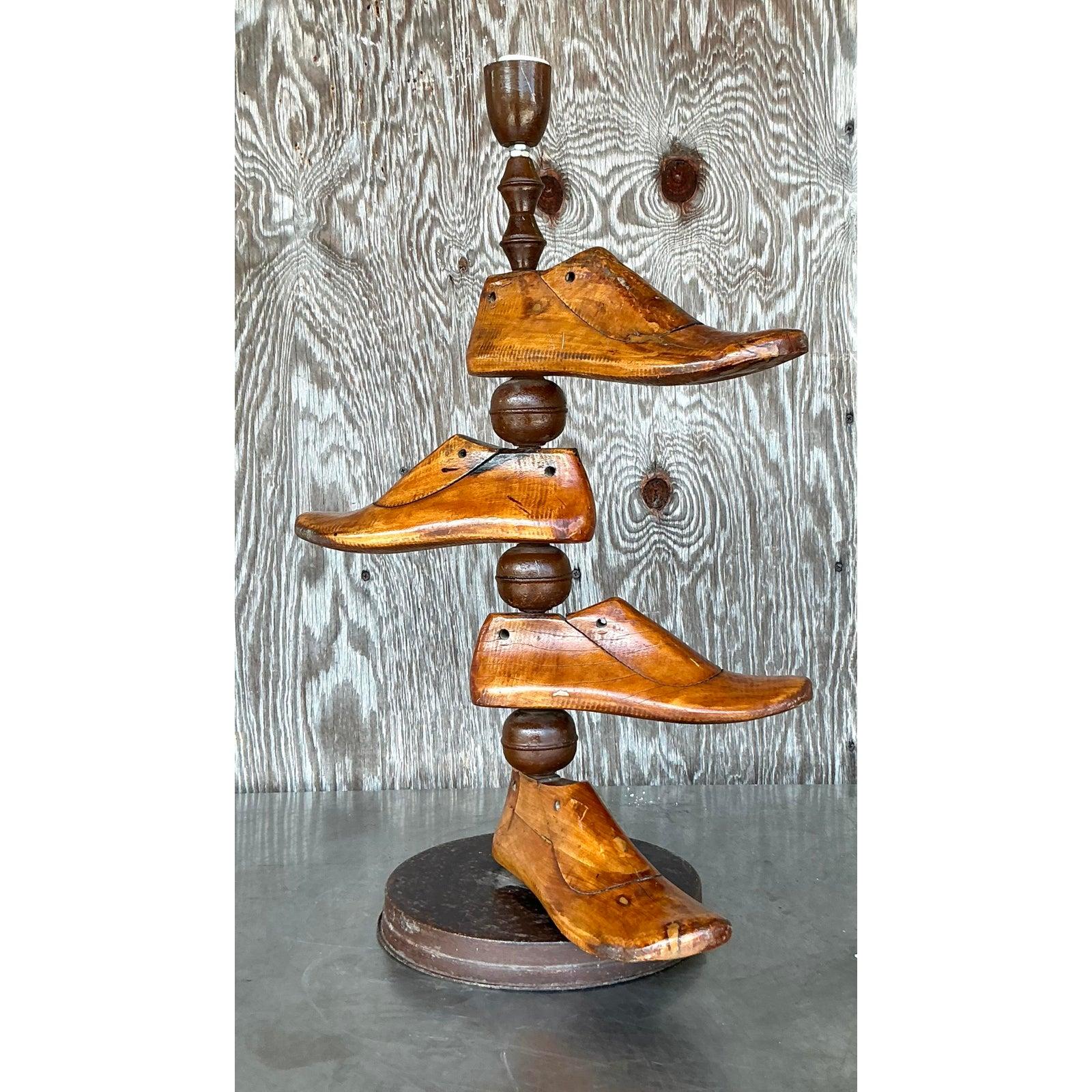 Nord-américain Lampe de moule à chaussures Vintage Byho en vente