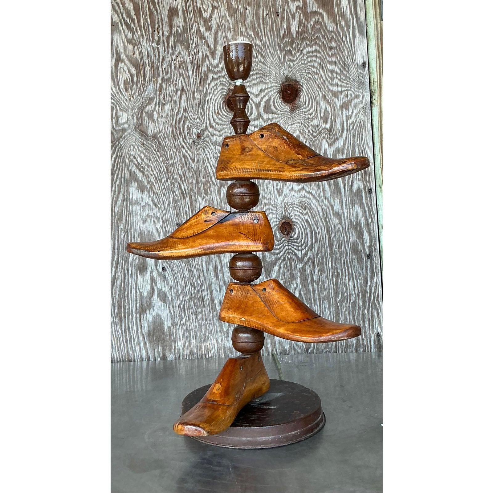Lampe de moule à chaussures Vintage Byho Bon état - En vente à west palm beach, FL