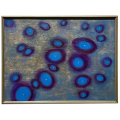 Vintage Boho Signed Abstract Original Oil Painting