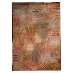 Vintage Boho Signed Abstract Original Oil Painting “Light in the Forest” 1983