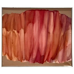 Vintage Boho Signed Abstract Original Oil Painting on Canvas