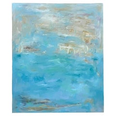 Vintage Boho Signed Abstract Original Painting on Canvas