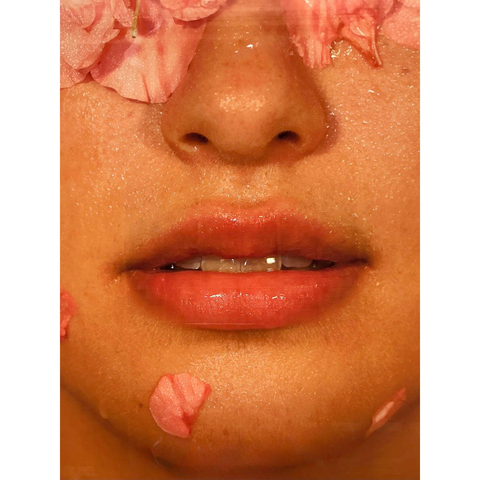 Vintage Boho signiert Ap Foto der Blume Gesicht auf Rag Bright Papier (Glas) im Angebot