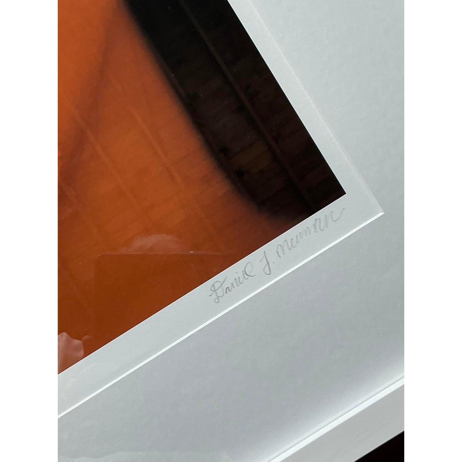 Vintage Boho signiert Ap Foto der Blume Gesicht auf Rag Bright Papier im Angebot 2