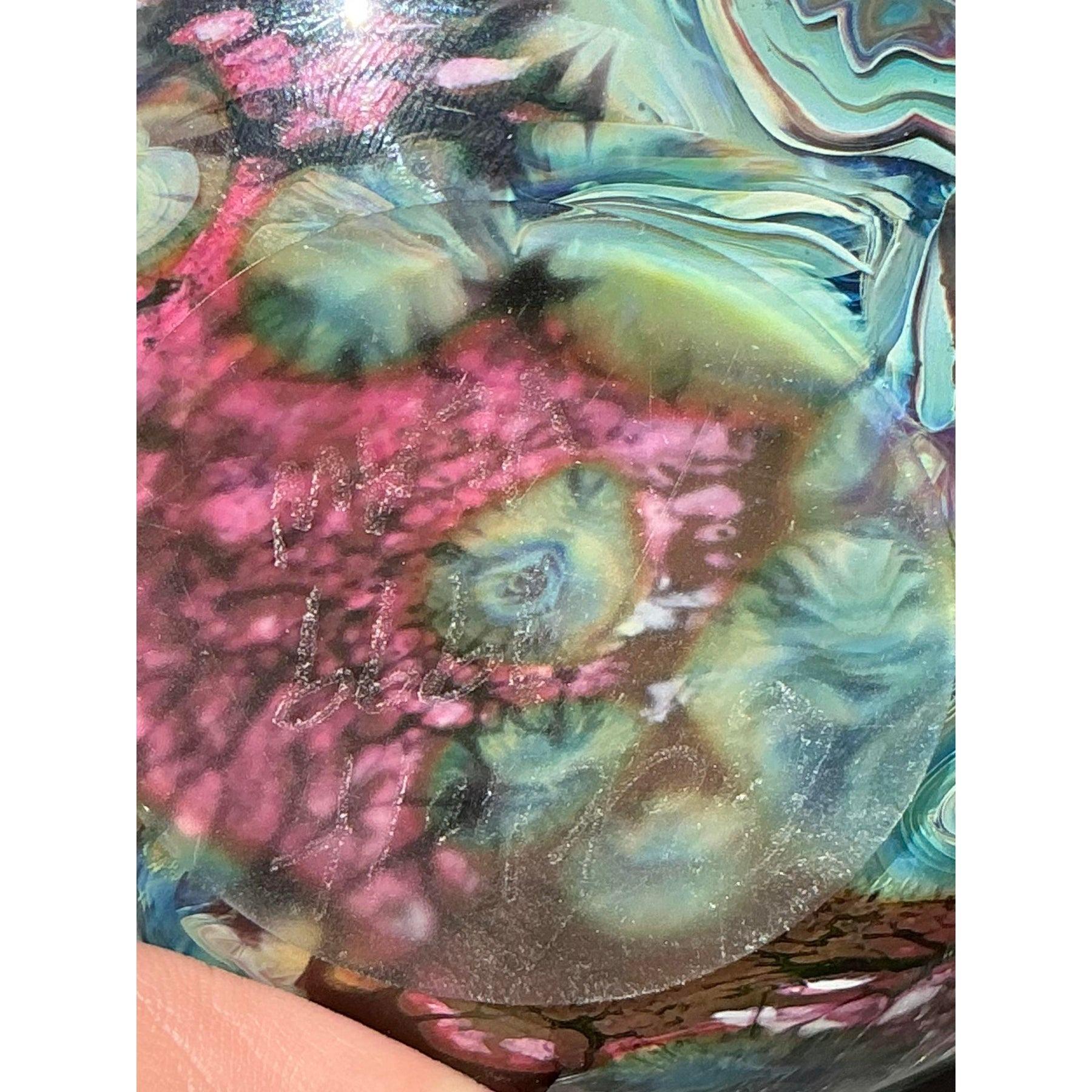 Vase en verre d'art signé Boho Vintage Bon état - En vente à West Palm Beach, FL