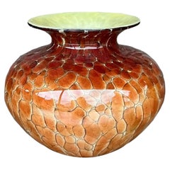 Vintage Boho signiert Kunst Glas Vase