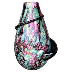 Vintage Boho Signed Art Glass Vase