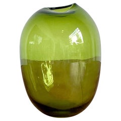 Vintage Boho Signed Blown Glass Vase