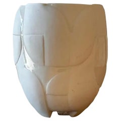 Vintage Boho, signierte geometrische Studio-Keramik-Vase, Vintage