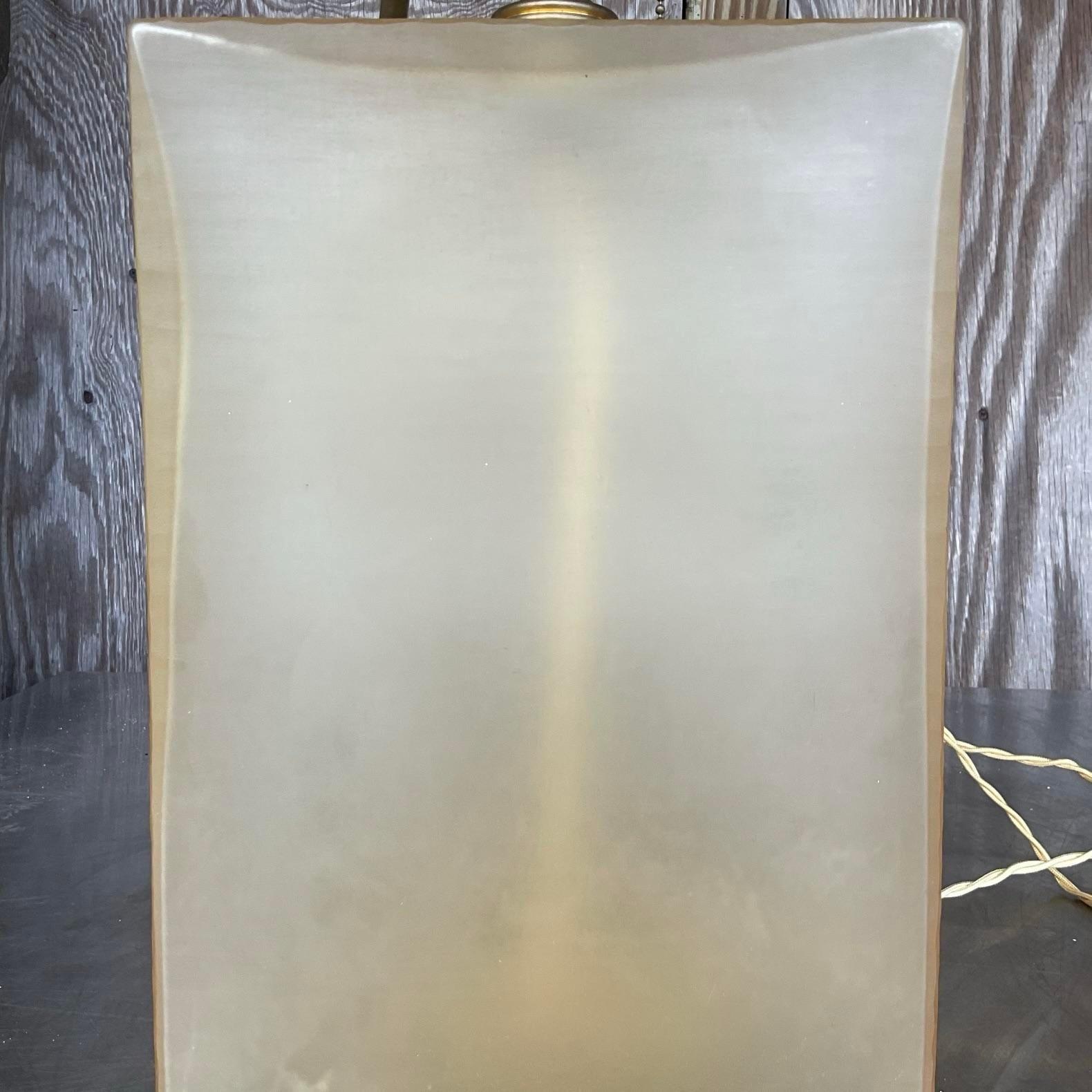 Italian Vintage Boho Signed John Hutton for Donghia Glass Lamp For Sale