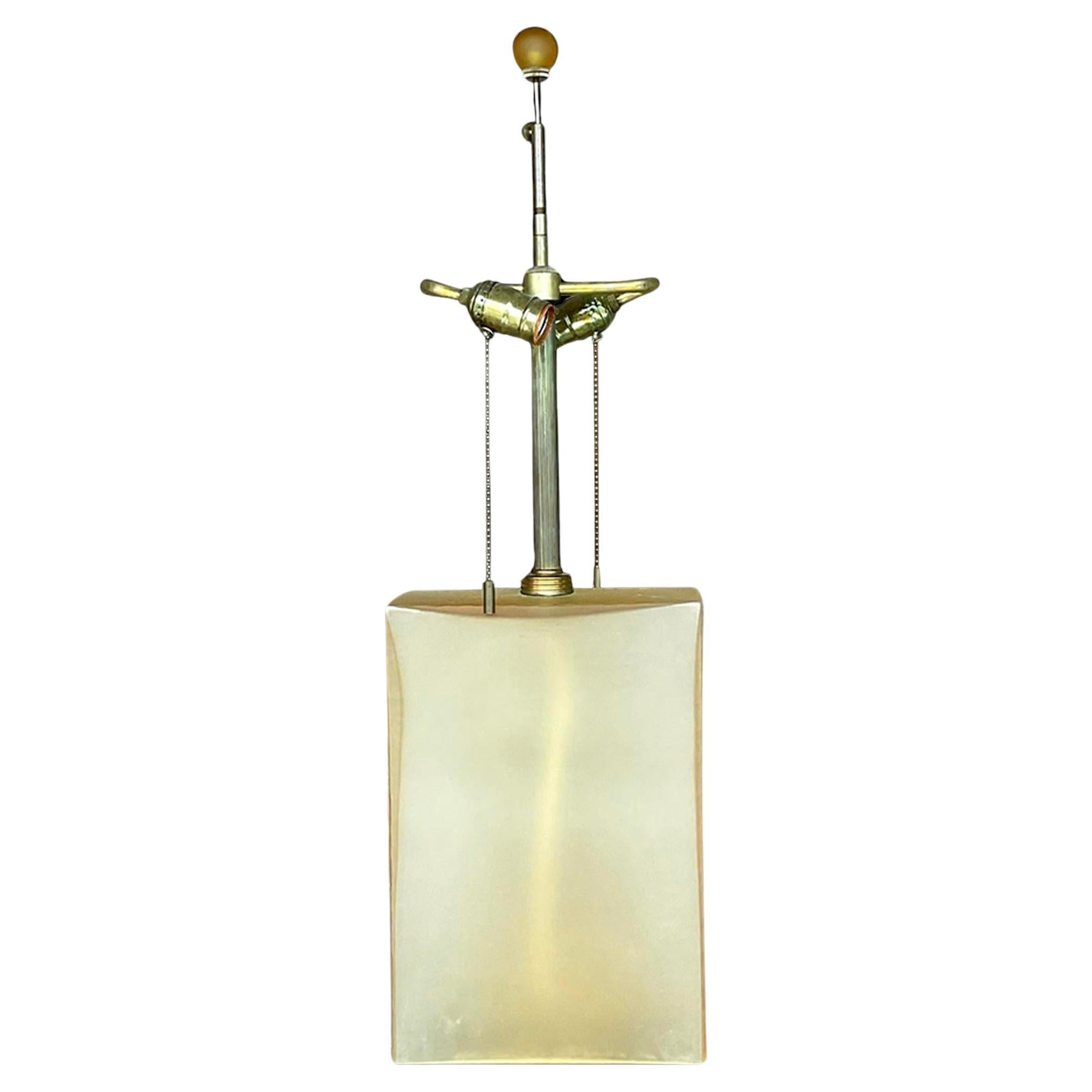 Vintage Boho Signed John Hutton for Donghia Glass Lamp