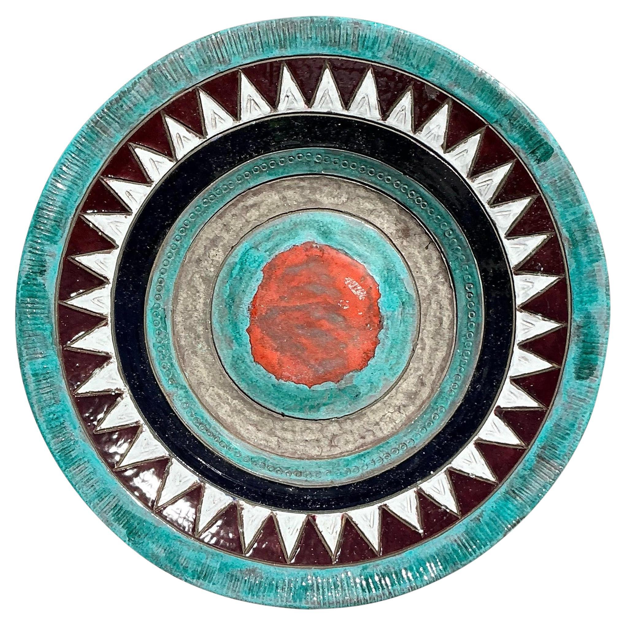 Plato Vintage Boho Firmado Studio Pottery