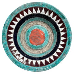 Plato Vintage Boho Firmado Studio Pottery