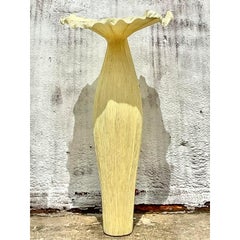 Vintage Boho Silk “Morning Glory” Lamp by Aqua Creations