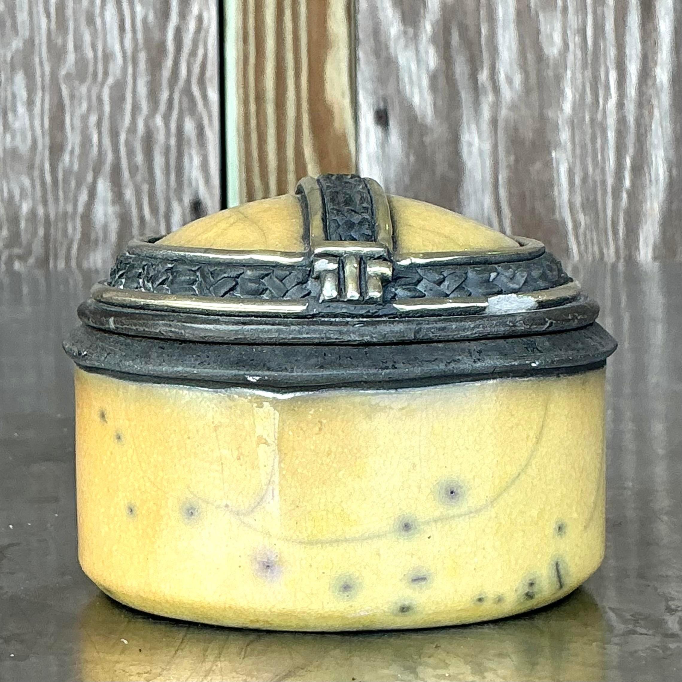 20ième siècle Boho Slab Built Studio Pottery Boho en vente