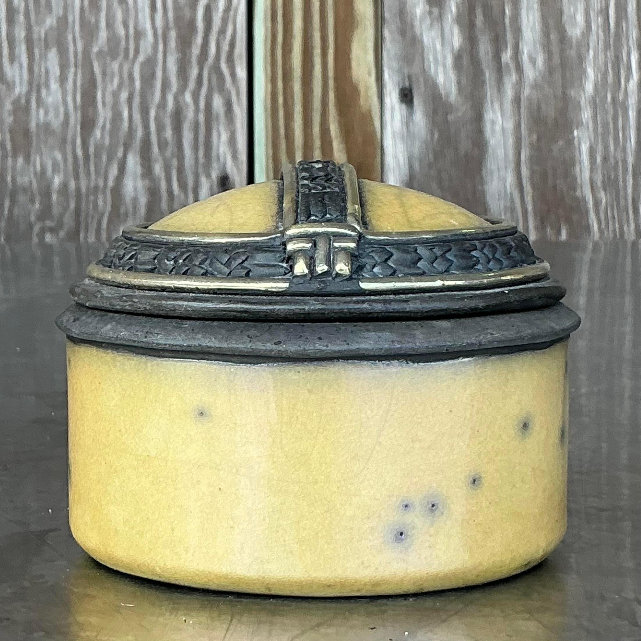 Boho Slab Built Studio Pottery Boho en vente 1